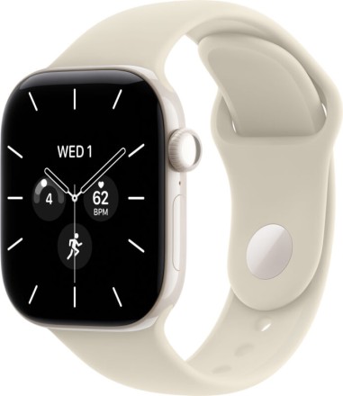 Умные часы Apple Watch Series 12, GPS+Cellular, 46 mm, Sport Band (Pearl White/Sand), размер M/L
